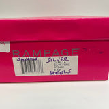 Rampage Size 9.5 Women's Gray Solid High Heel Strapy Sandals