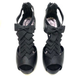 Lulu Townsend Women's Size 7 Black Solid High Heel - Open Toe Shoes