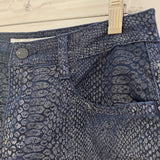 Jones New York Jeans Size 4 Women's Navy Pattern Straight Leg Jeans