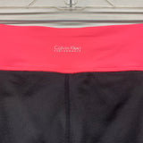 Calvin Klein Women's Size M Black-Pink Color Block Cropped Activewear Pants