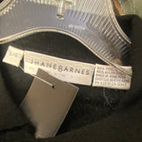 Jhane Barnes Men's Size L Black Knit Wool Blend Solid Men's Long Sleeve Shirt