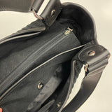 Talbots Black Flat Cordoroy Quilted Satchel Handbag