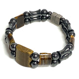 Tiger's Eye - Hematite Bracelet - Magnet Closure
