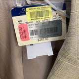 Daniel Cremieux 40 Men's Tan-Multicolor Wool Plaid Men's Jacket