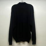 Jhane Barnes Men's Size L Black Knit Wool Blend Solid Men's Long Sleeve Shirt