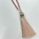 Panacea Peach-White Quartz and Howlite Necklace