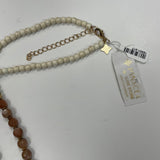 Panacea Peach-White Quartz and Howlite Necklace