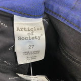 Articles of Society Size 27 (2-4) Women's Blue-Black Color Block Boot Cut Jeans