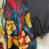 Maeve-Anthropologie Size S Women's Black-Multi Pattern Long Sleeve Dress