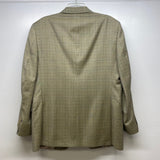 Daniel Cremieux 40 Men's Tan-Multicolor Wool Plaid Men's Jacket