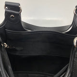 Talbots Black Flat Cordoroy Quilted Satchel Handbag