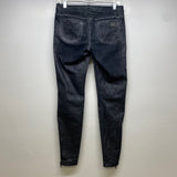 Michael Kors Women's Size 2 Black-Silver Shimmer Skinny Jeans