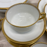 Haviland - limoge White-Gold Porcelain Dinnerware