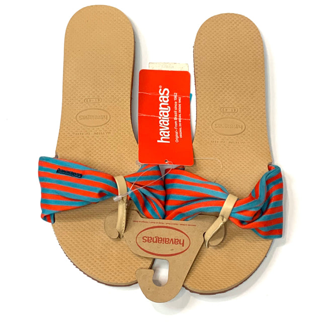 Havaianas Size 10 Tan-Multi Stripe Flip Flop Sandals – Treasures Upscale  Consignment