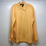 Cellini Men's Size L Peach Knit Cotton Solid Men's Long Sleeve Shirt