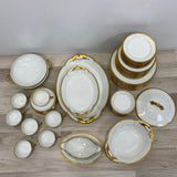 Haviland - limoge White-Gold Porcelain Dinnerware