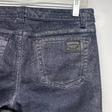 Michael Kors Women's Size 2 Black-Silver Shimmer Skinny Jeans