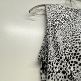 White House Black Market Size S Women's White-Black Pattern Sleeveless Top