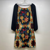 Maeve-Anthropologie Size S Women's Black-Multi Pattern Long Sleeve Dress