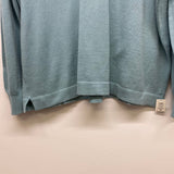Cellini Men's Size L Mint Knit Cotton Solid Men's Long Sleeve Shirt