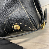 Dolce & Gabbana Black Leather Pebbled Handbag