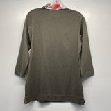 Nike Golf Size M Women's Gray-Multi Solid 3/4 Sleeve Activewear Top