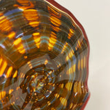 Brown-Multi Hand Blown Glass Card Holder