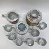 Vista Alegre White-Red Fine China Tea Set