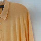 Cellini Men's Size L Peach Knit Cotton Solid Men's Long Sleeve Shirt