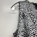 White House Black Market Size S Women's White-Black Pattern Sleeveless Top