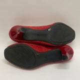 Alex Marie Size 6 Women's Red Embossed Open Toe Shoes
