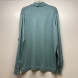 Cellini Men's Size L Mint Knit Cotton Solid Men's Long Sleeve Shirt