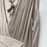 Halston Heritage Size M Women's Blush Solid Maxi-Sleeveless Dress