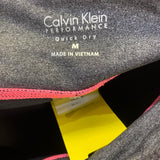 Calvin Klein Women's Size M Black-Pink Color Block Cropped Activewear Pants