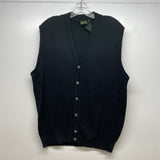Bobby Jones Size L Black Knit Cotton Textured Men's Men's Vest