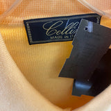 Cellini Men's Size L Peach Knit Cotton Solid Men's Long Sleeve Shirt