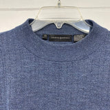 Jhane Barnes Men's Size L Blue Knit Wool Blend Tweed Men's Crew Neck Sweater