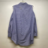 Soft Surroundings Size Xl Women's Blue-White Stripe Button Up Blouse