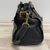 Dolce & Gabbana Black Leather Pebbled Handbag