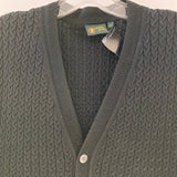 Bobby Jones Size L Black Knit Cotton Textured Men's Men's Vest