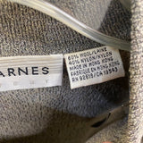 Jhane Barnes Taupe Size L Knit Wool Blend Tweed Men's Men's Long Sleeve Shirt