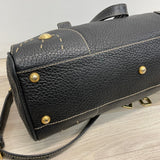 Dolce & Gabbana Black Leather Pebbled Handbag