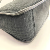 Talbots Black Flat Cordoroy Quilted Satchel Handbag