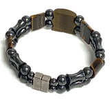 Tiger's Eye - Hematite Bracelet - Magnet Closure
