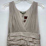 Halston Heritage Size M Women's Blush Solid Maxi-Sleeveless Dress