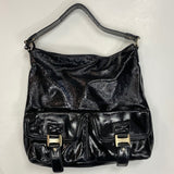 Michael Kors Black Patent Leather Solid Satchel Handbag