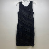 London Times Women's Size 12-M/L Black Patchwork Sleeveless Dress