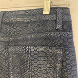 Jones New York Jeans Size 4 Women's Navy Pattern Straight Leg Jeans