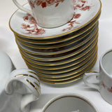 Vista Alegre White-Red Fine China Tea Set