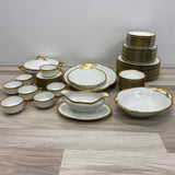 Haviland - limoge White-Gold Porcelain Dinnerware
